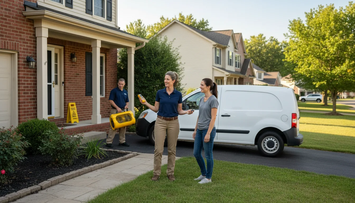 Residential water damage restoration in Pleasant Mount, PA